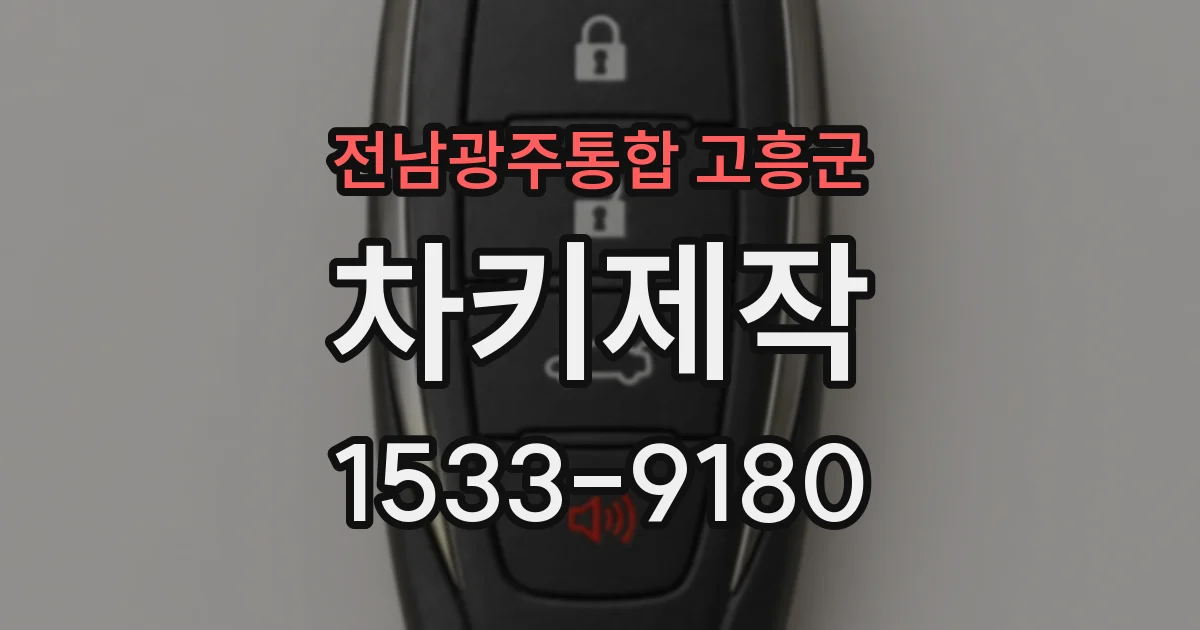 전남광주통합 고흥군 차키제작