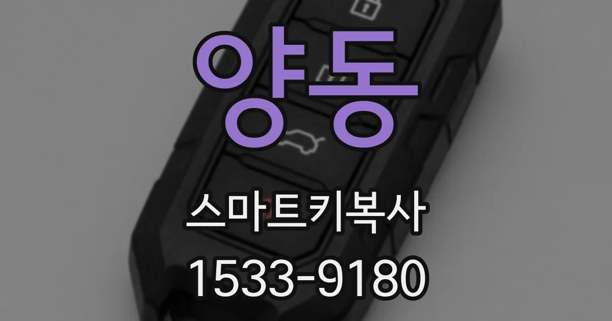양동 스마트키복사