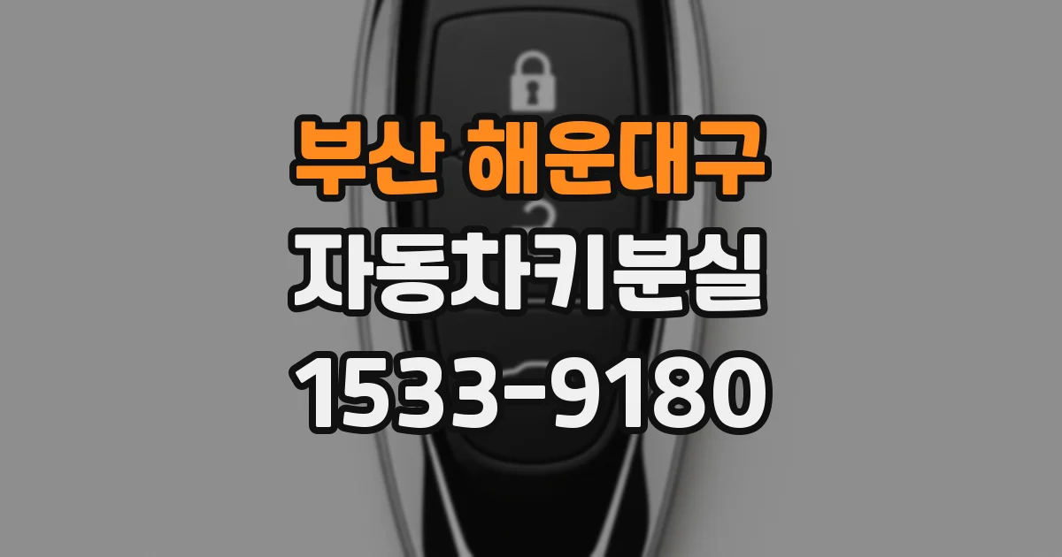 부산 해운대구 자동차키분실