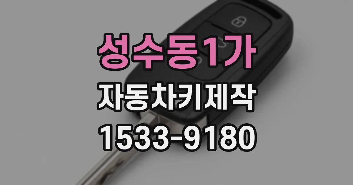 성수동1가 자동차키제작