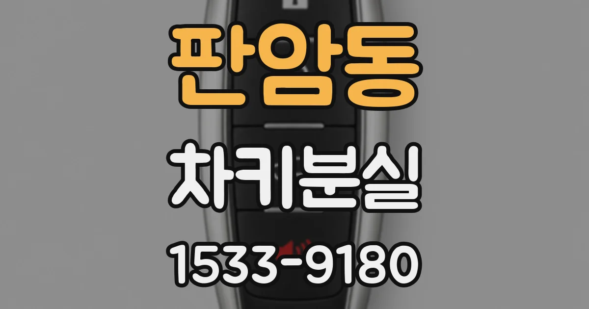 판암동 차키분실