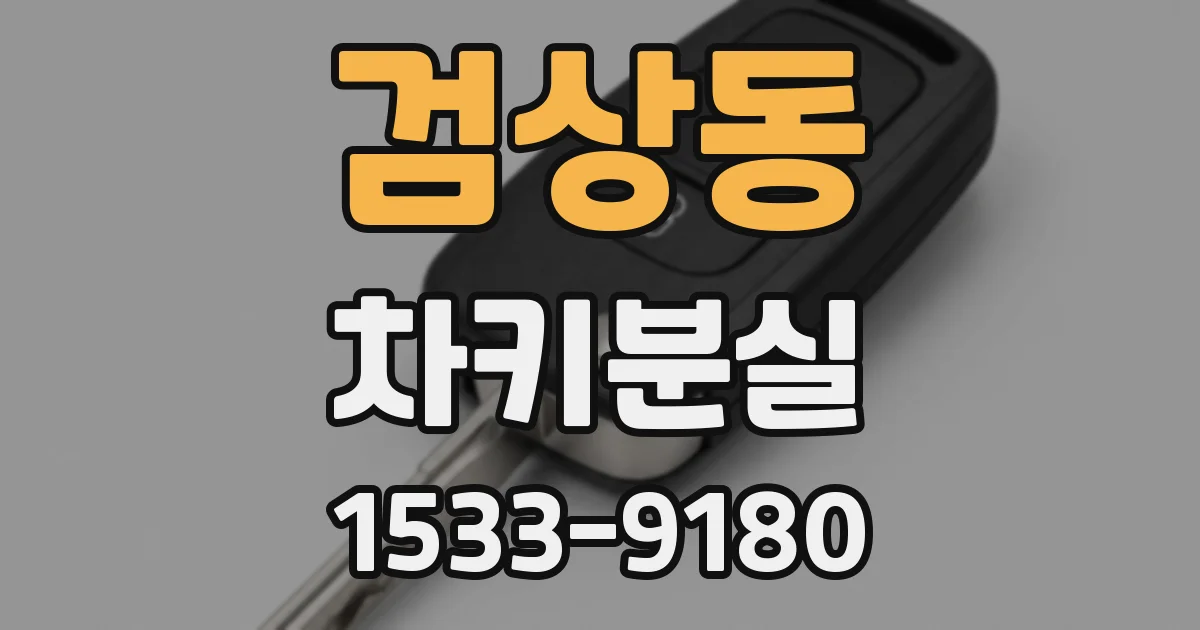 검상동 차키분실
