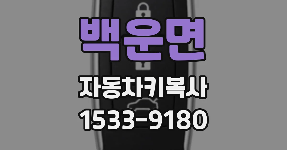 백운면 자동차키복사