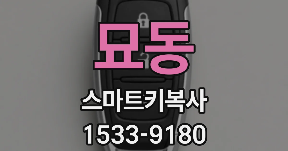 묘동 스마트키복사