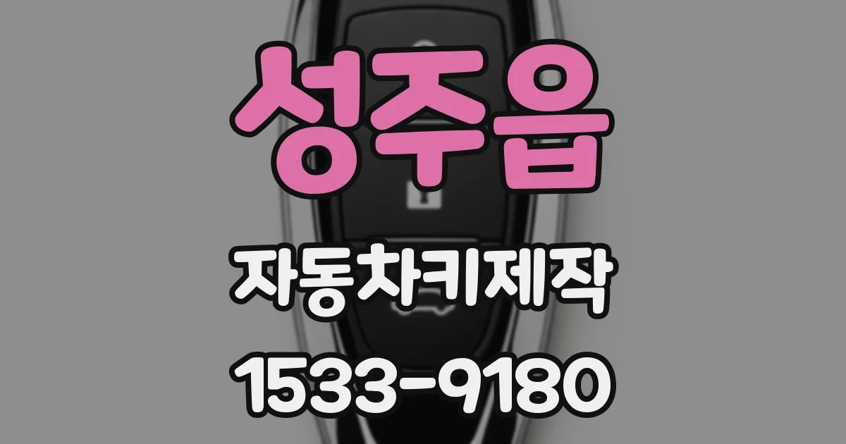 성주읍 자동차키제작