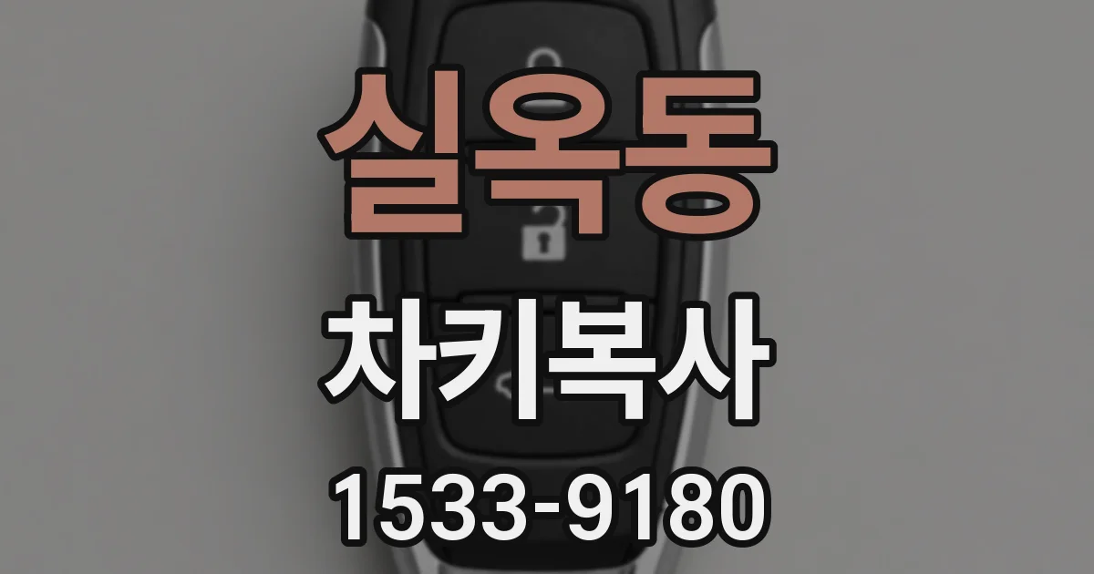 실옥동 차키복사
