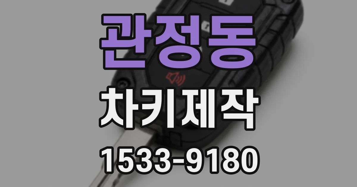 관정동 차키제작