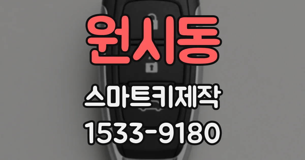 원시동 스마트키제작