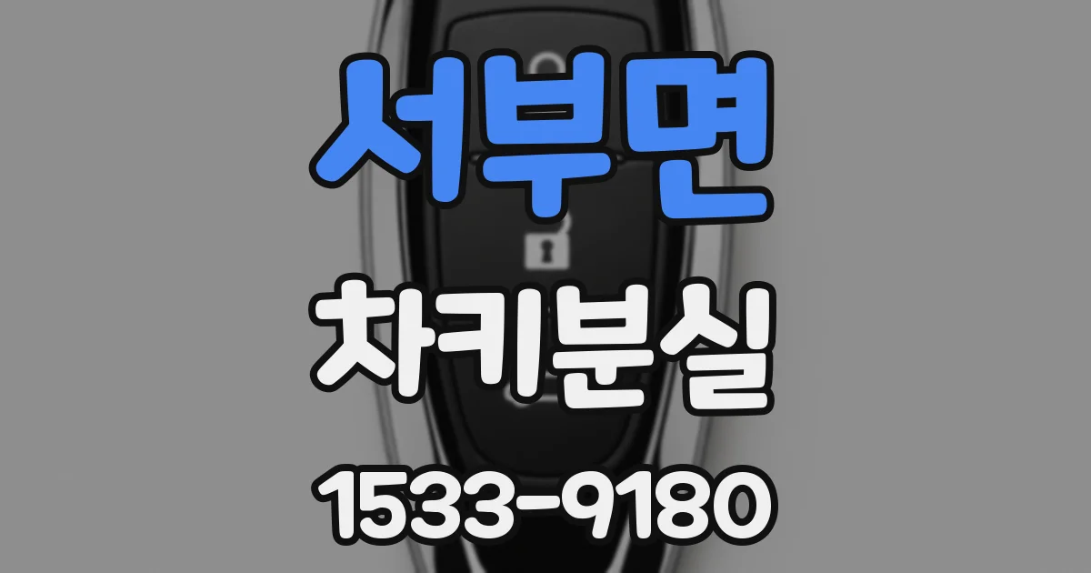 서부면 차키분실