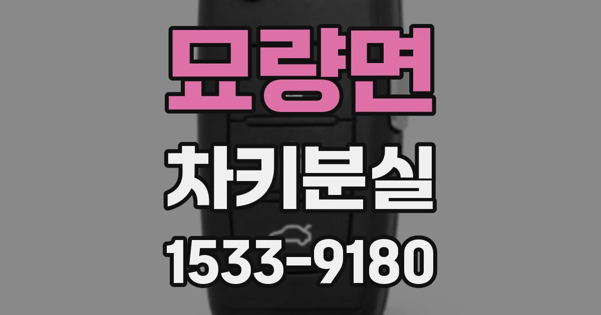 묘량면 차키분실