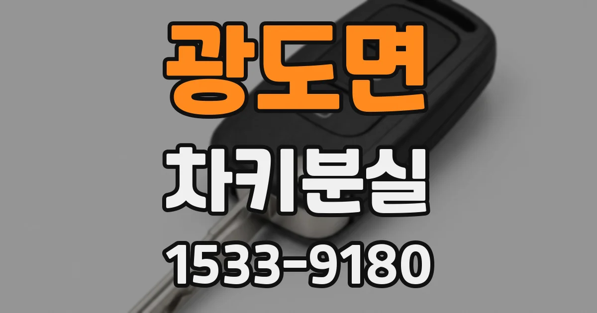 광도면 차키분실