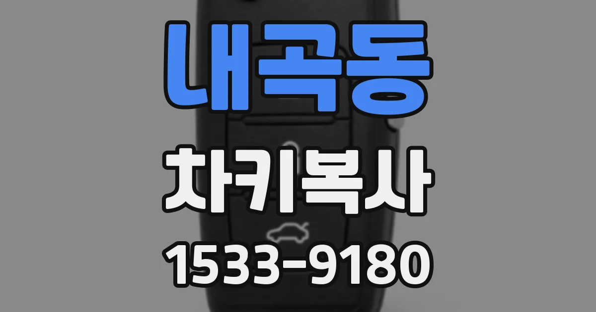 내곡동 차키복사