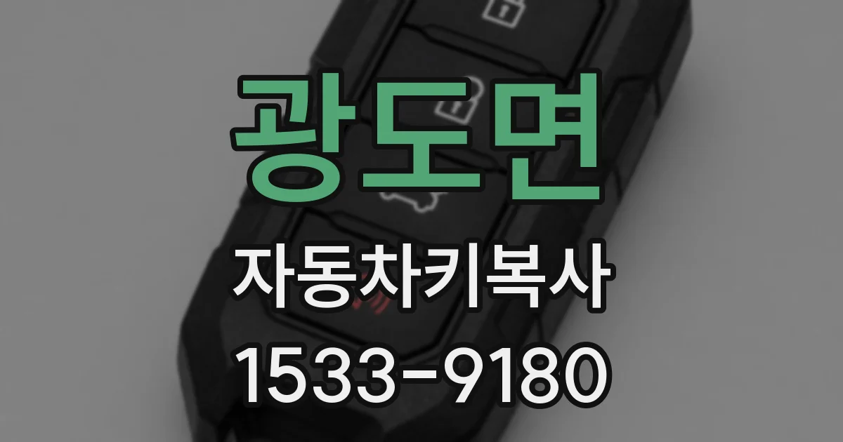 광도면 자동차키복사