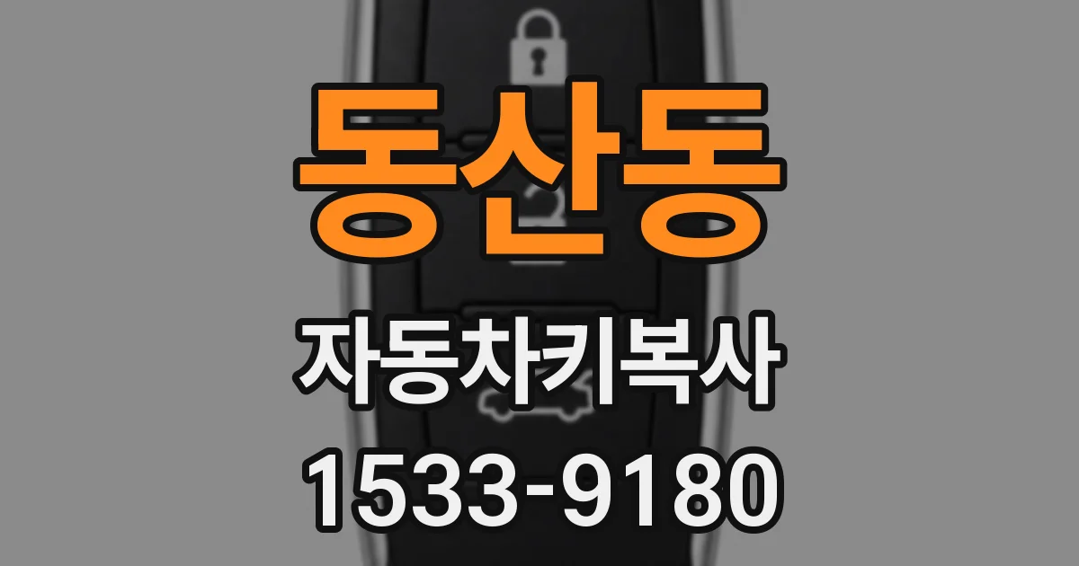 동산동 자동차키복사