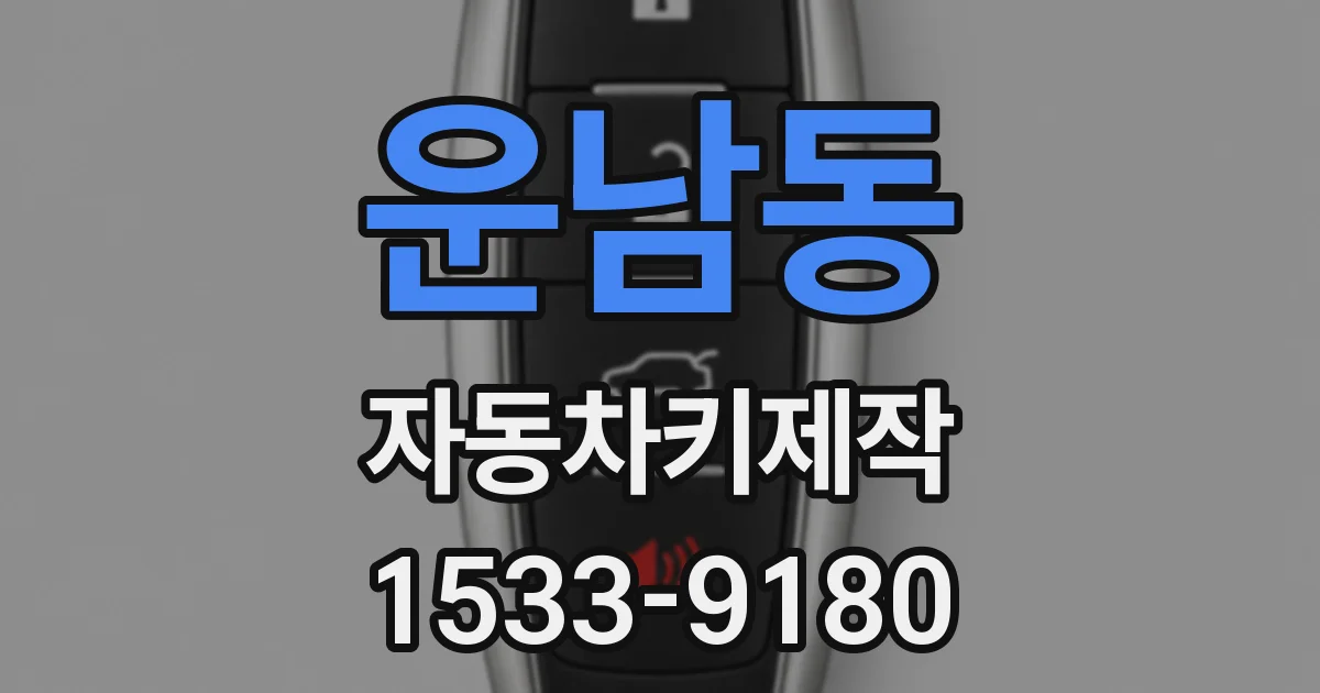 운남동 자동차키제작