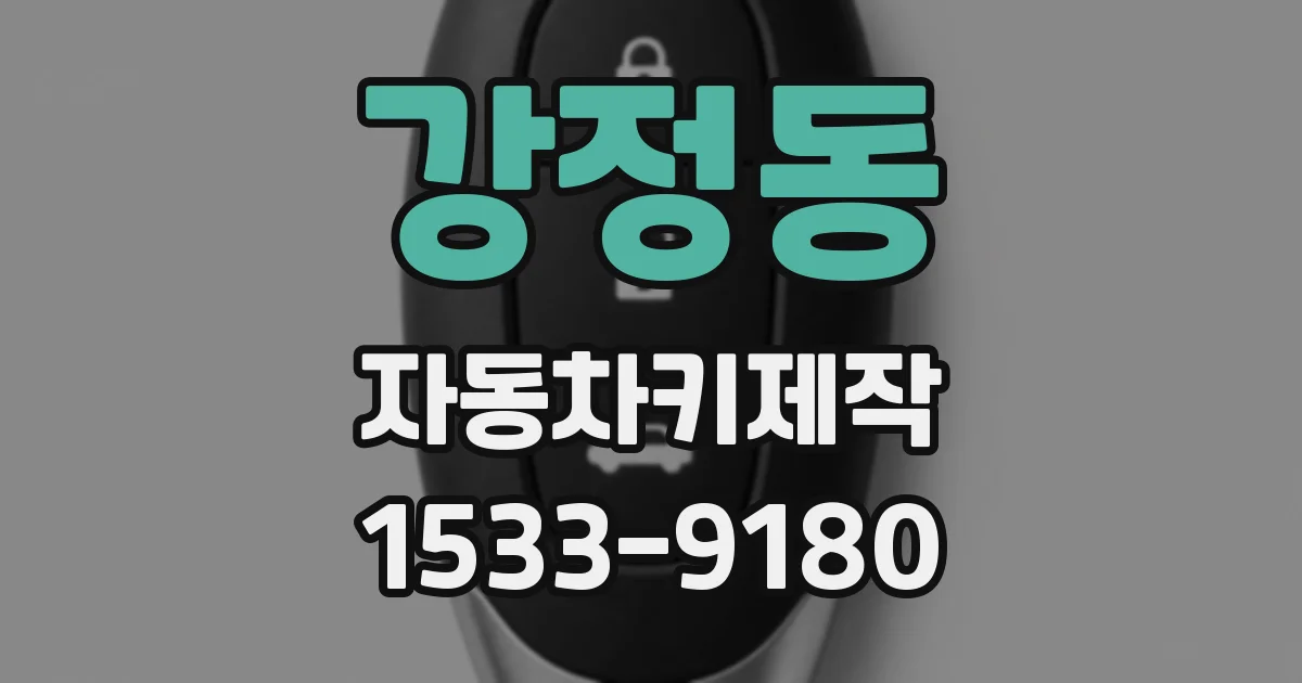 강정동 자동차키제작
