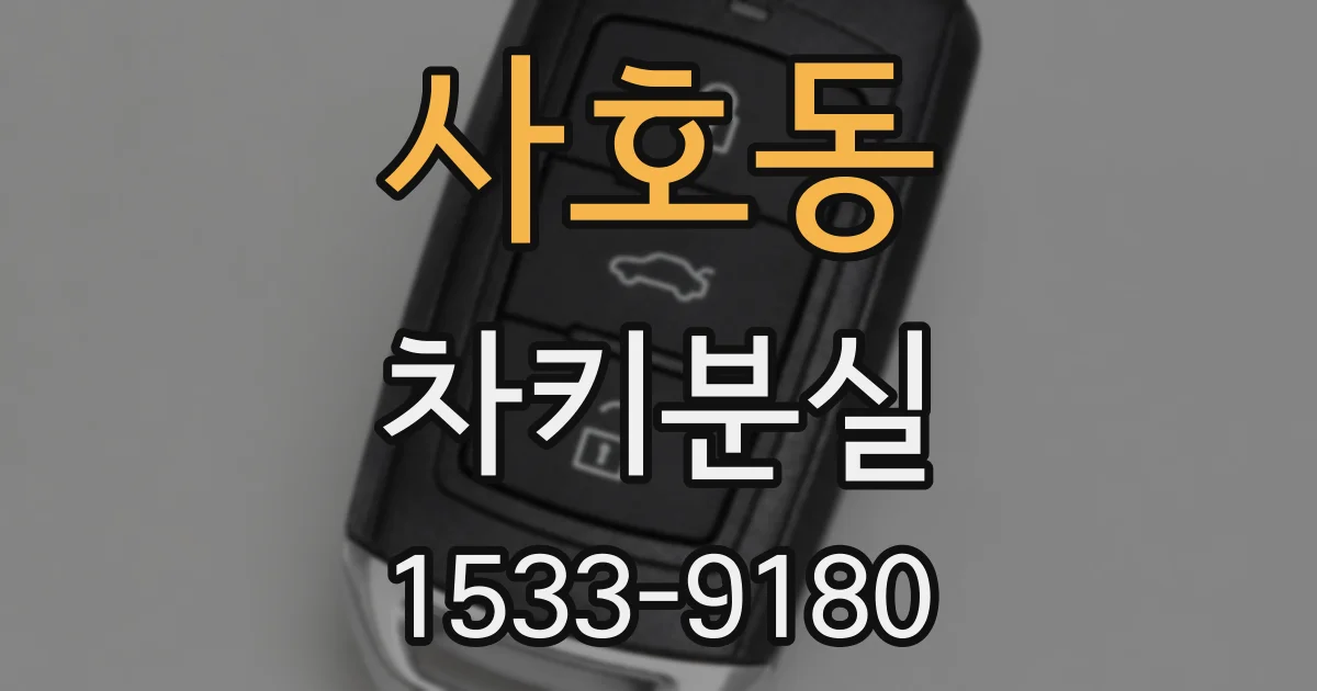 사호동 차키분실