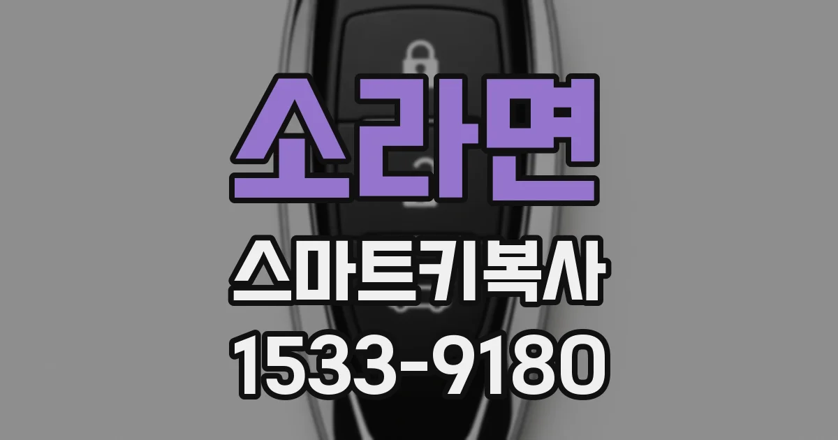 소라면 스마트키복사