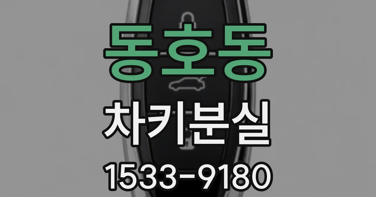 동호동 차키분실