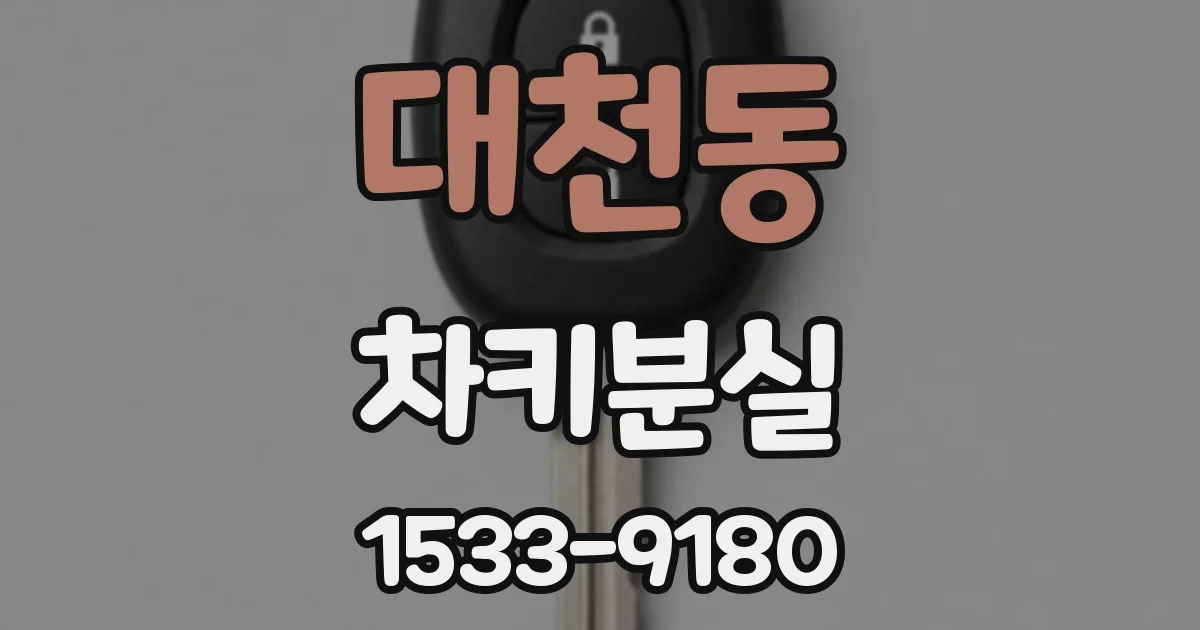 대천동 차키분실