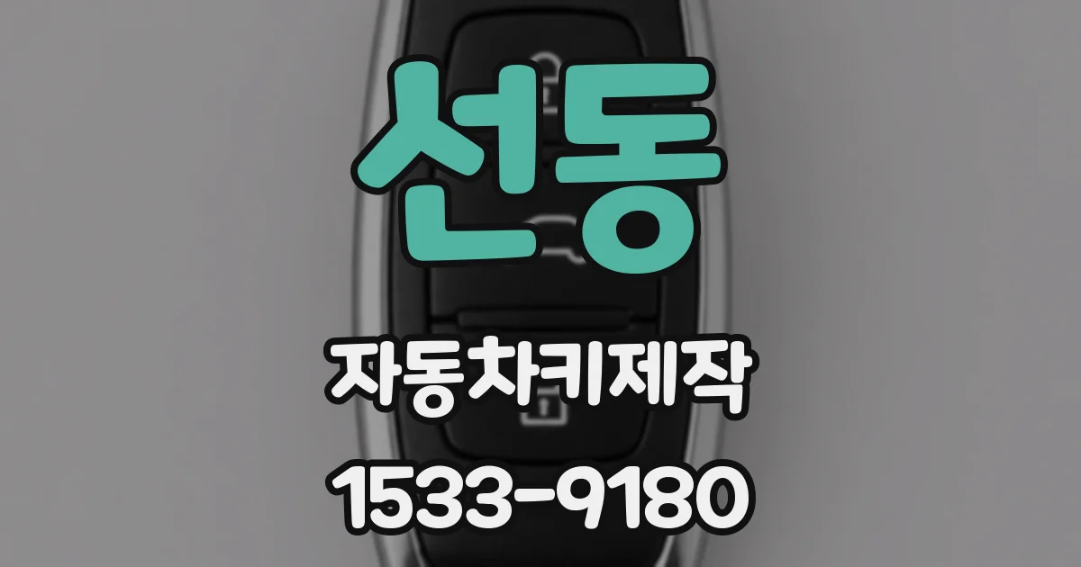 선동 자동차키제작