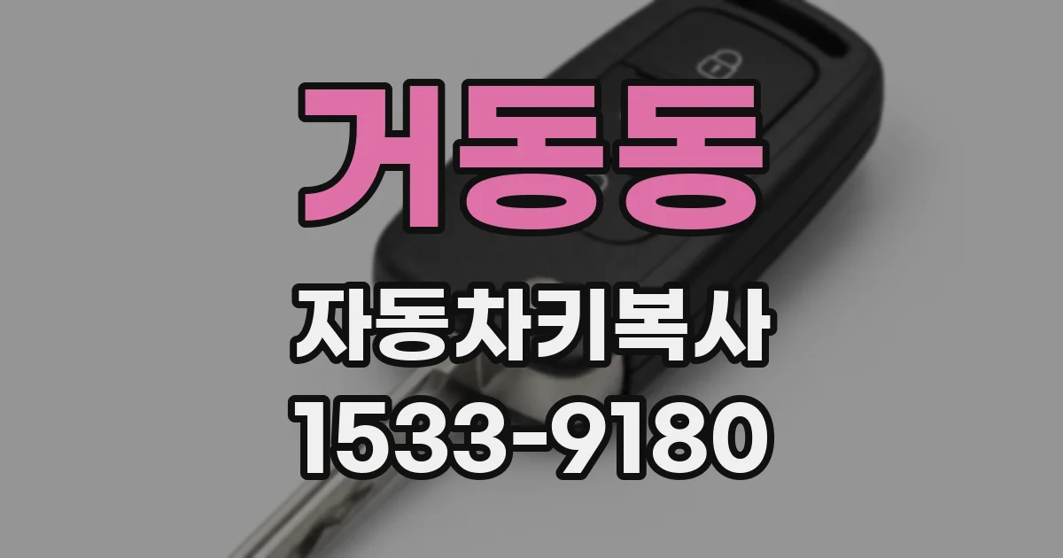 거동동 자동차키복사