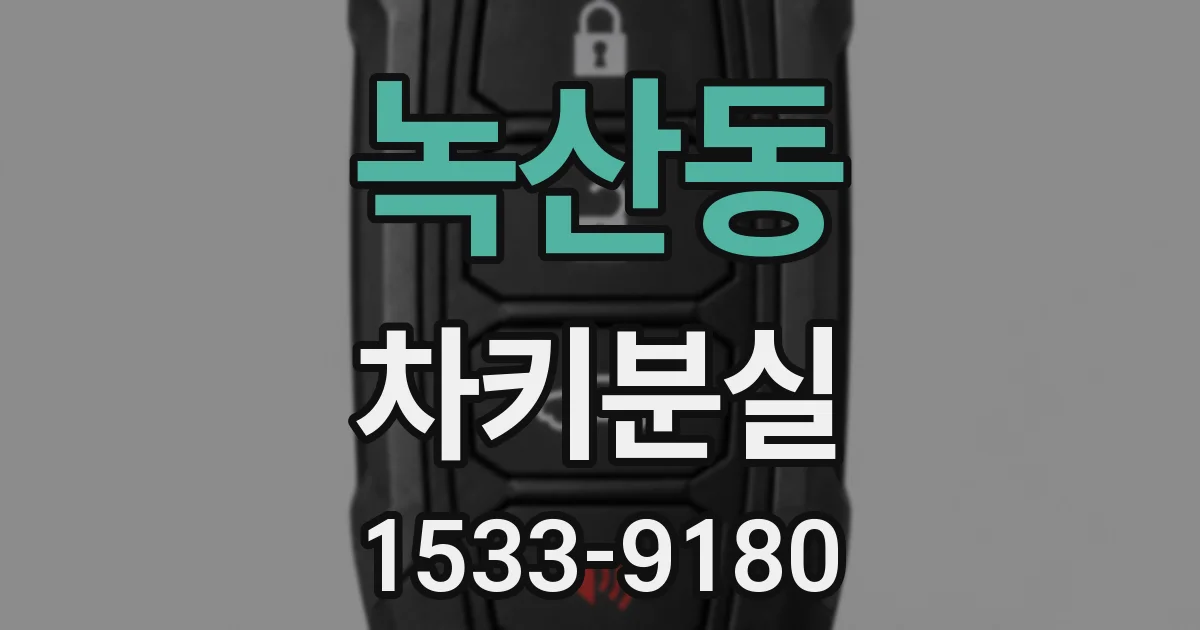 녹산동 차키분실