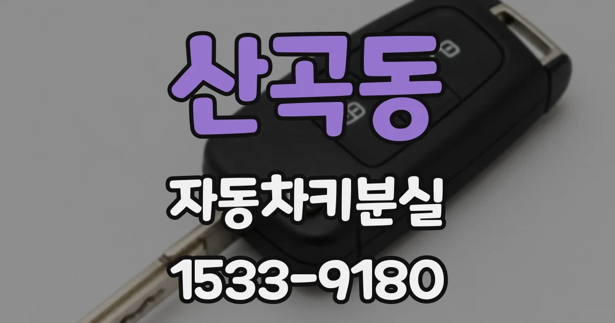 산곡동 자동차키분실