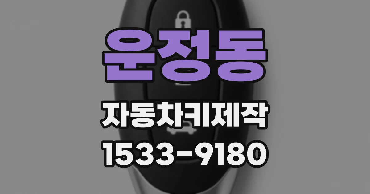 운정동 자동차키제작