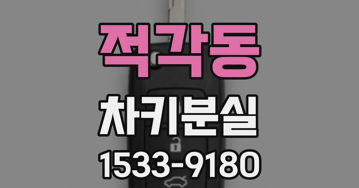 적각동 차키분실
