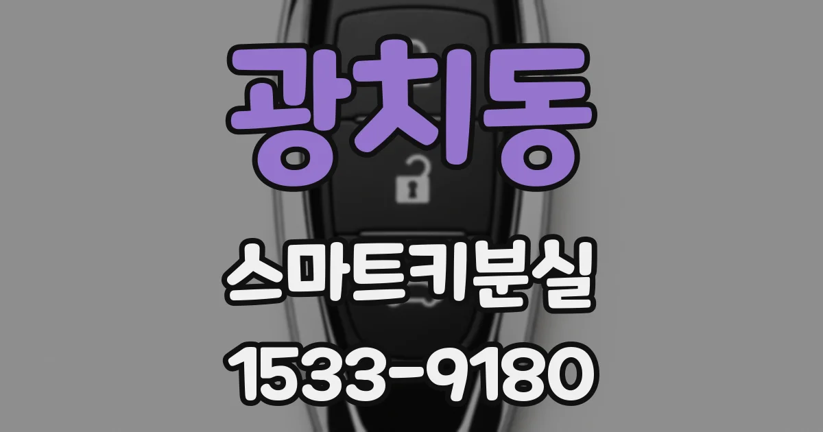 광치동 스마트키분실