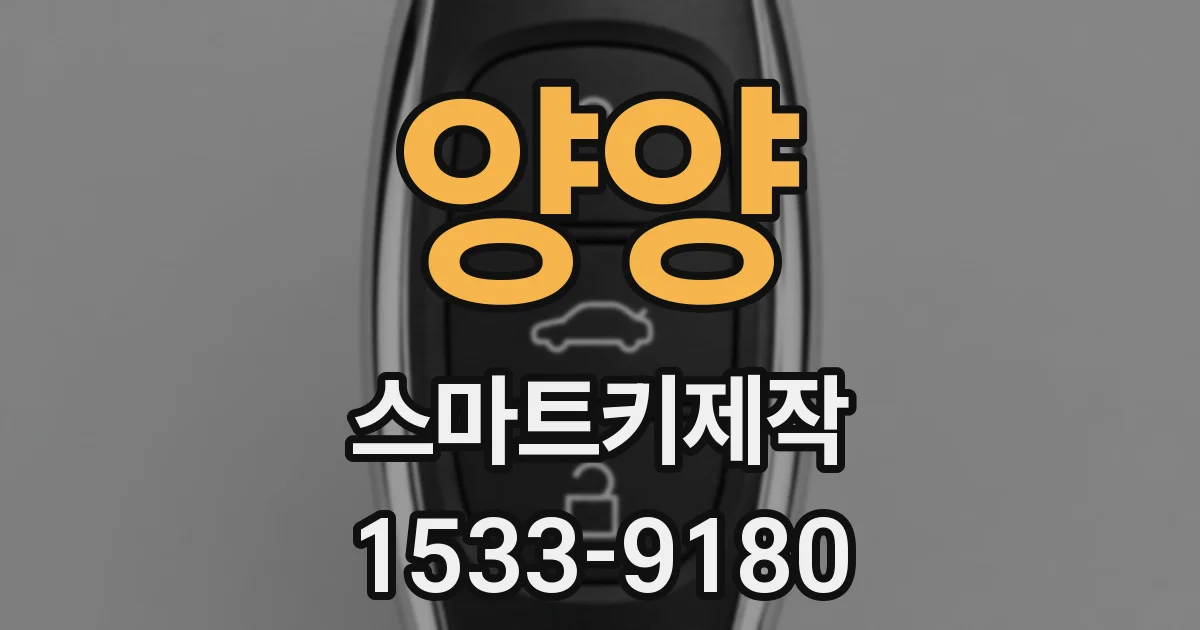 양양 스마트키제작