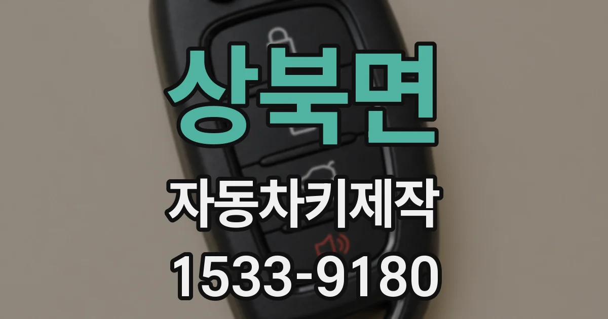 상북면 자동차키제작