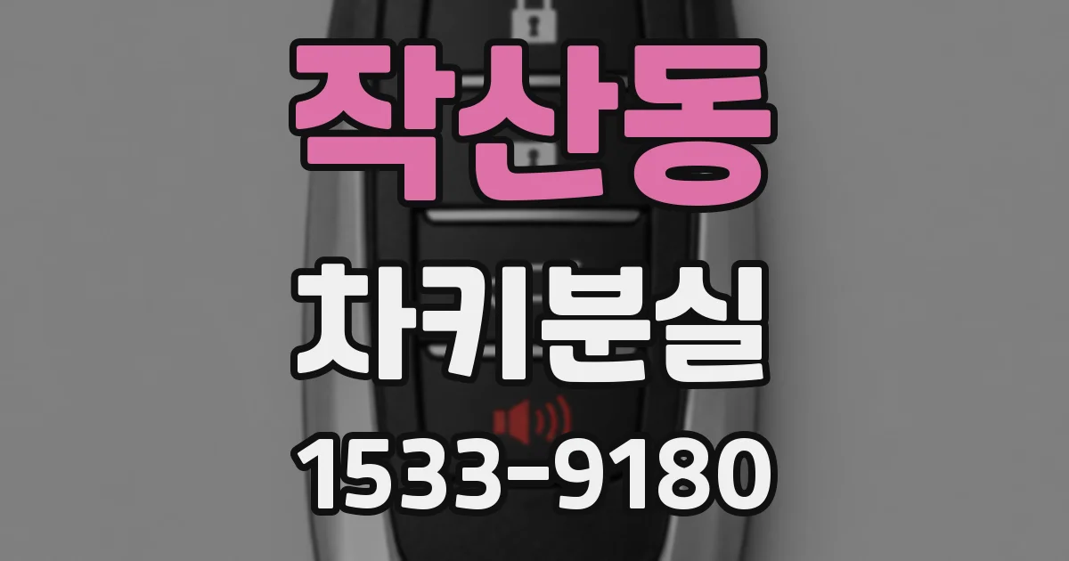 작산동 차키분실
