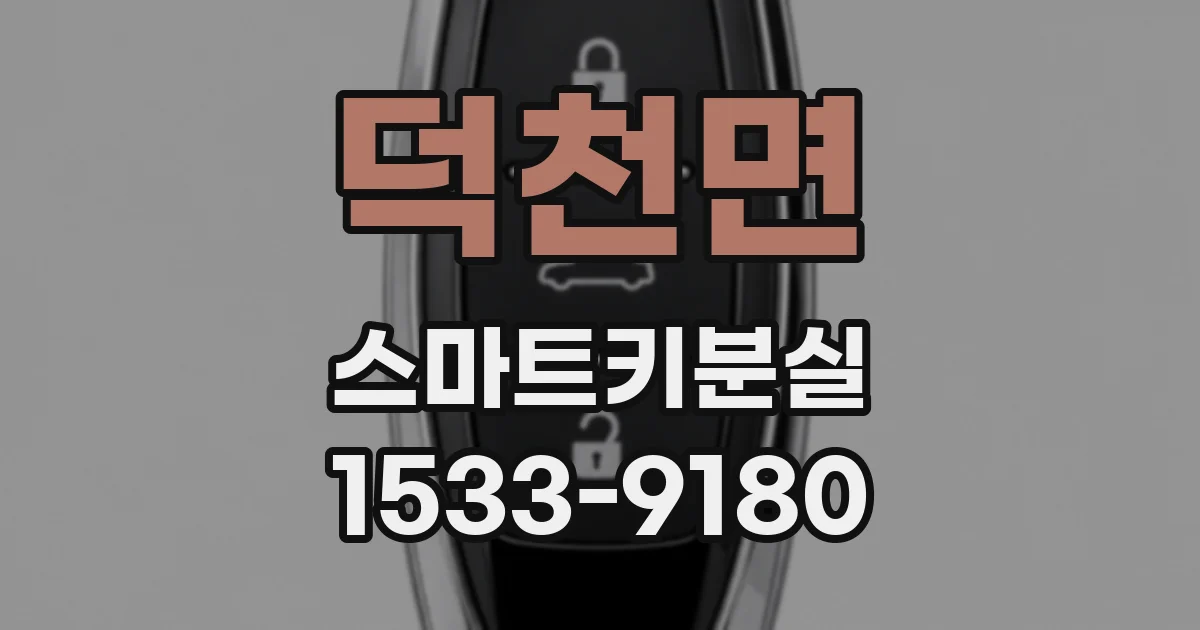 덕천면 스마트키분실