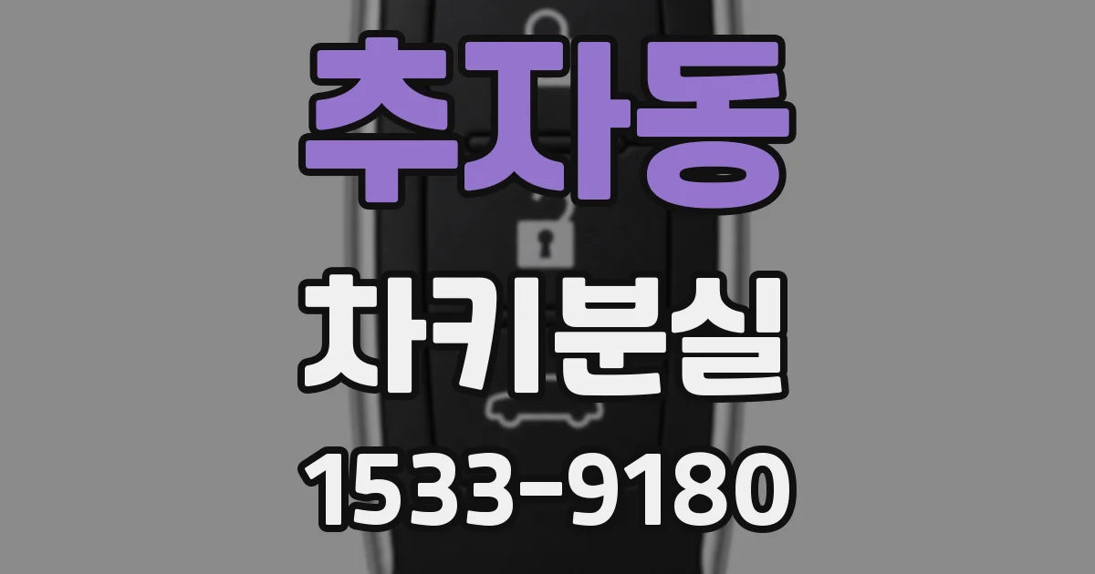 추자동 차키분실