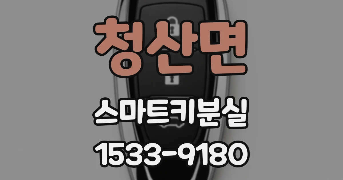 청산면 스마트키분실