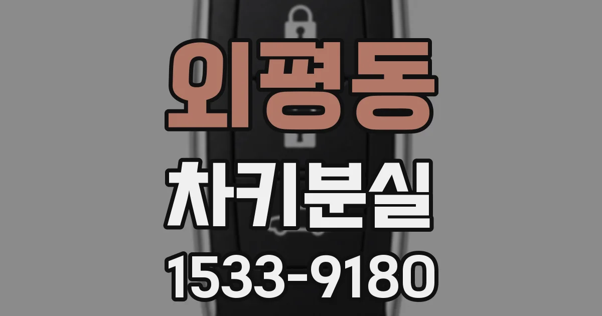 외평동 차키분실
