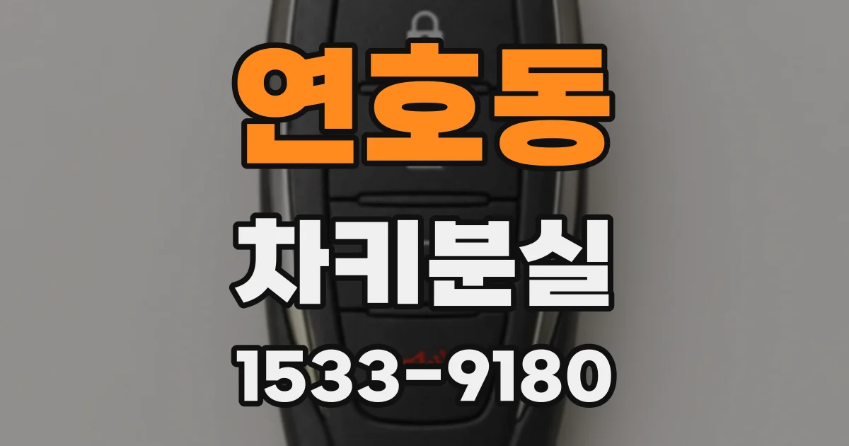 연호동 차키분실