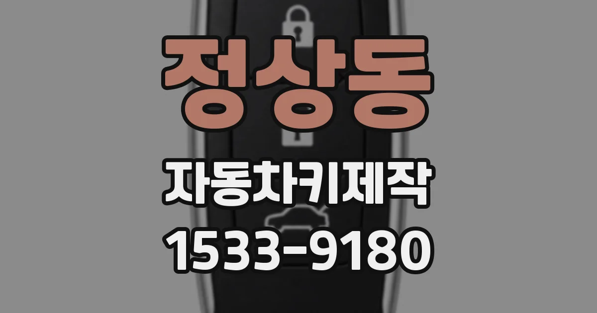 정상동 자동차키제작