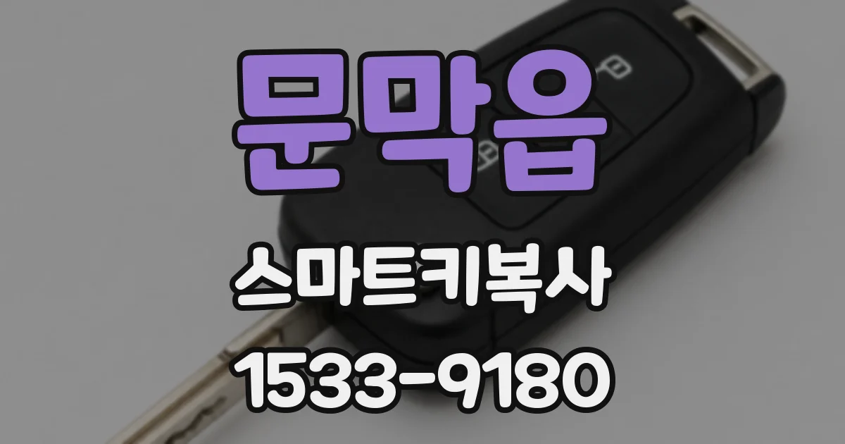 문막읍 스마트키복사