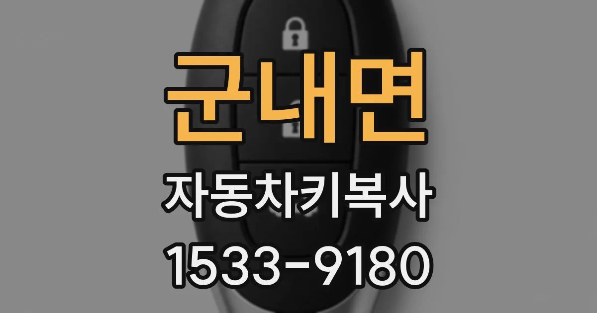 군내면 자동차키복사