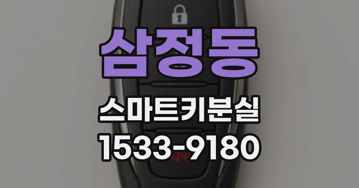 삼정동 스마트키분실