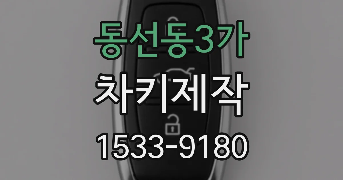 동선동3가 차키제작