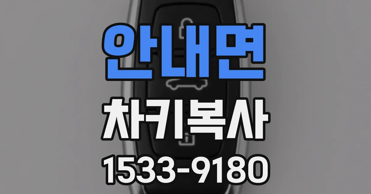 안내면 차키복사