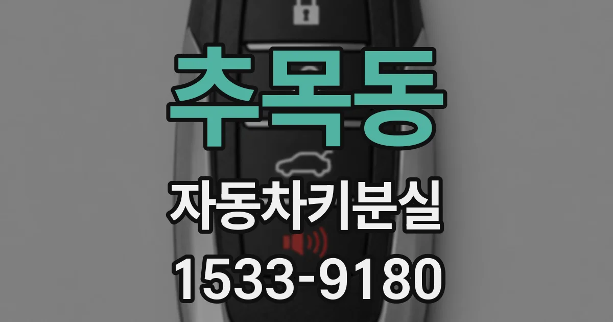 추목동 자동차키분실