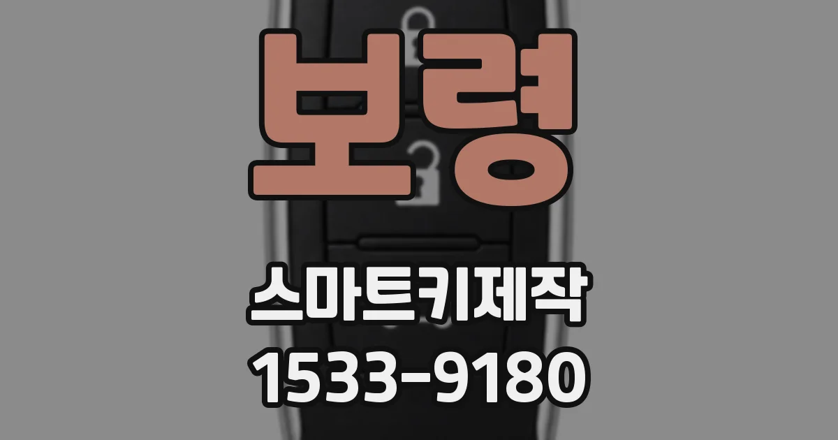 보령 스마트키제작