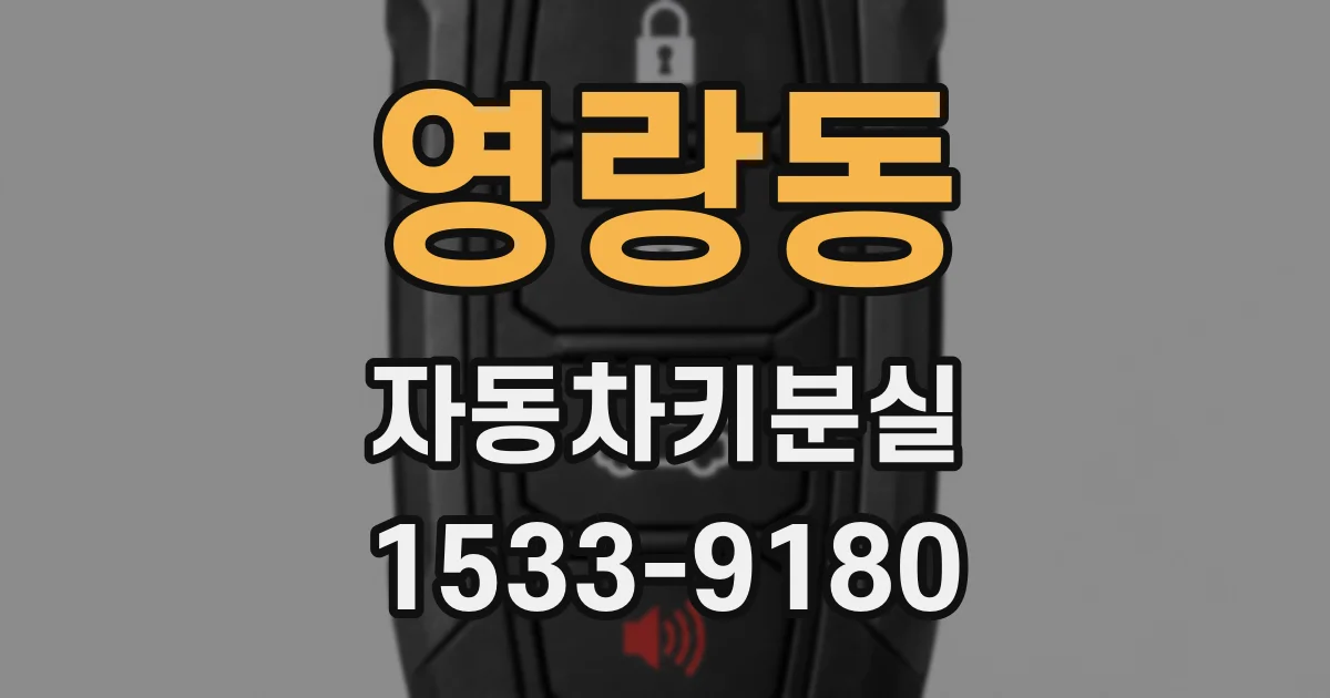 영랑동 자동차키분실