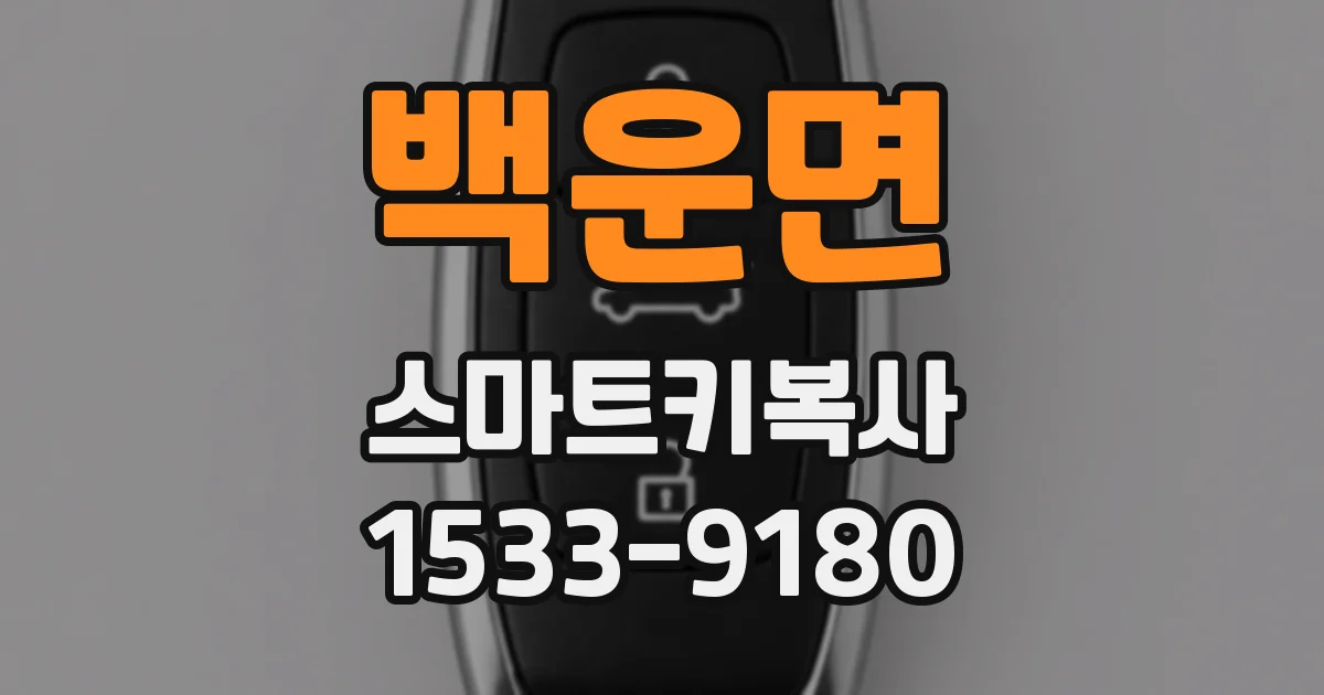 백운면 스마트키복사