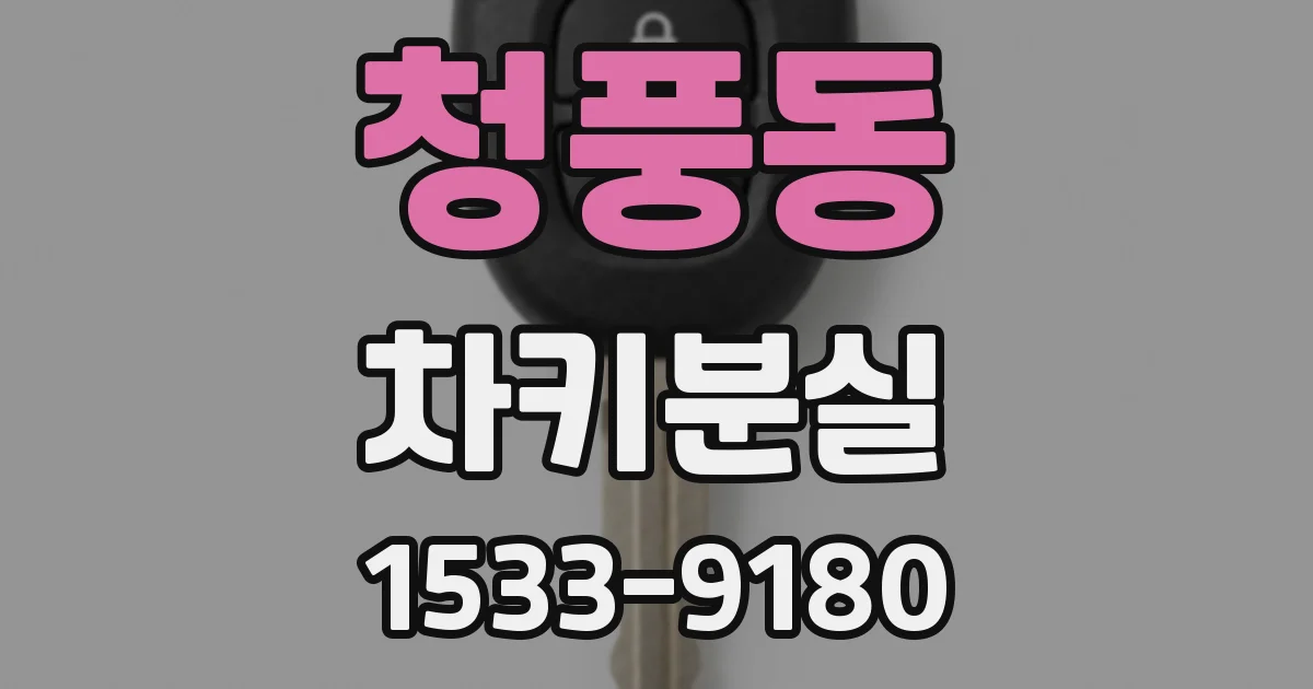 청풍동 차키분실